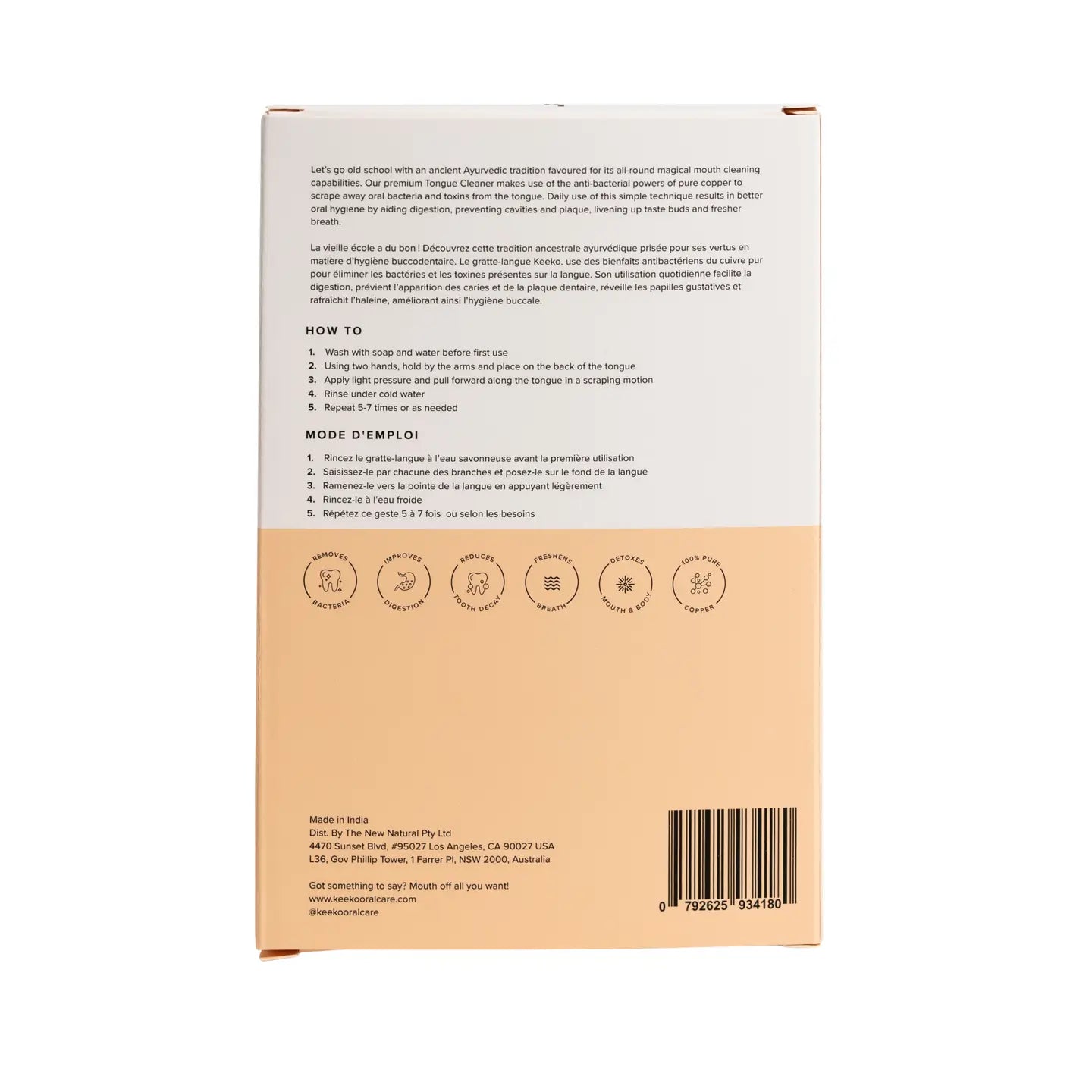 Keeko Premium Copper Tongue Cleaner - Premium Health & Beauty from Beyond the Hot Room - Just $15! Shop now at Beyond the Hot Room