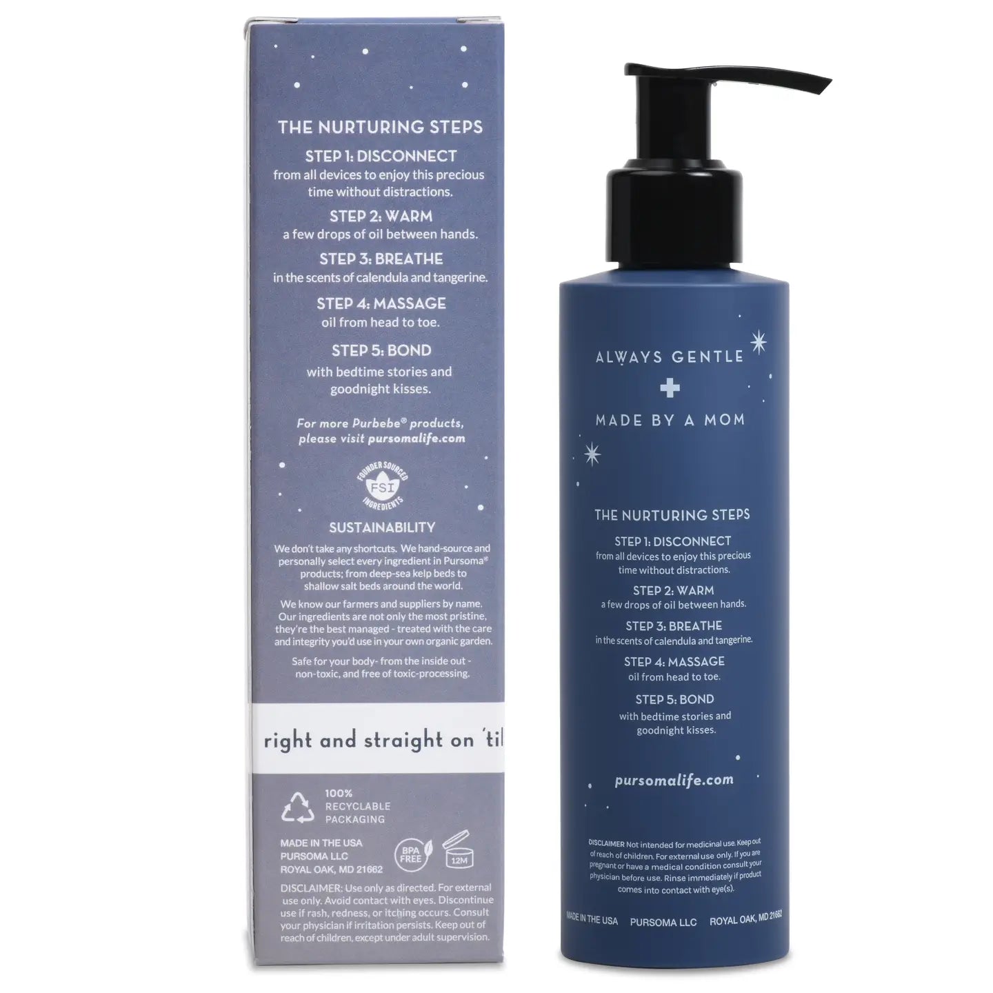 Purbebe Starry Night Baby Massage Oil - Premium  from Beyond the Hot Room - Just $16! Shop now at Beyond the Hot Room