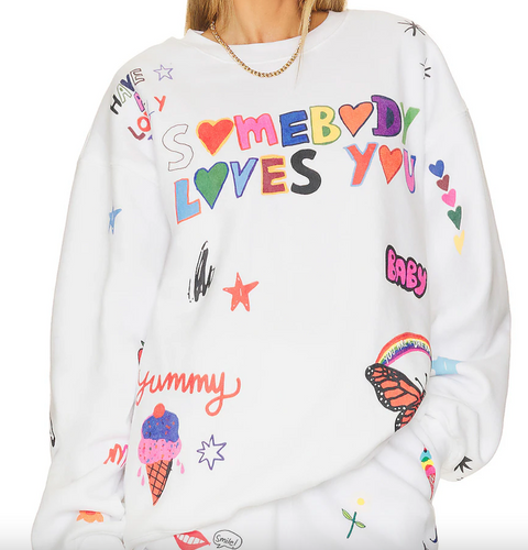 Mayfair Group Somebody Loves You Crewneck - Premium Clothing from Beyond the Hot Room - Just $128! Shop now at Beyond the Hot Room