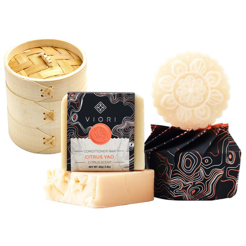 Viori Shampoo & Conditioner Bar w/ Bamboo Holder - Premium Health & Beauty from Beyond the Hot Room - Just $39! Shop now at Beyond the Hot Room