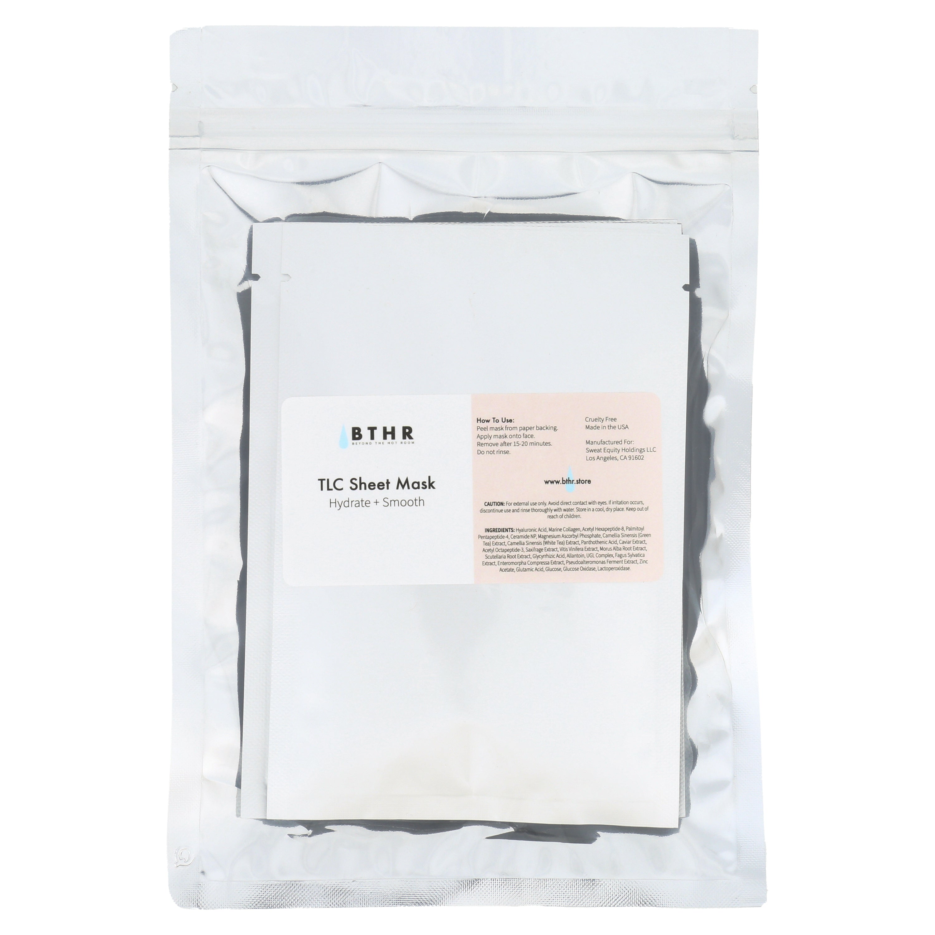 BTHR TLC Sheet Mask - Premium Health & Beauty from Beyond the Hot Room - Just $30! Shop now at Beyond the Hot Room