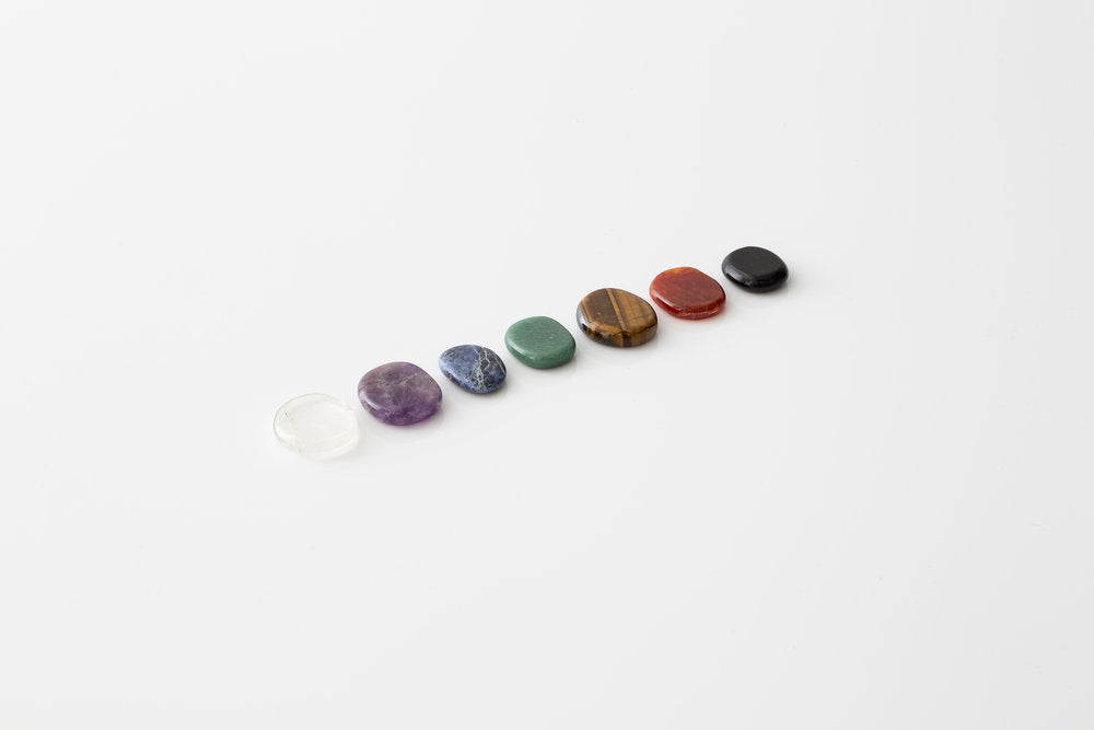 The Crystalline CHAKRA Balancing Energy Palm Stone Set - Premium  from Beyond the Hot Room - Just $17.50! Shop now at Beyond the Hot Room