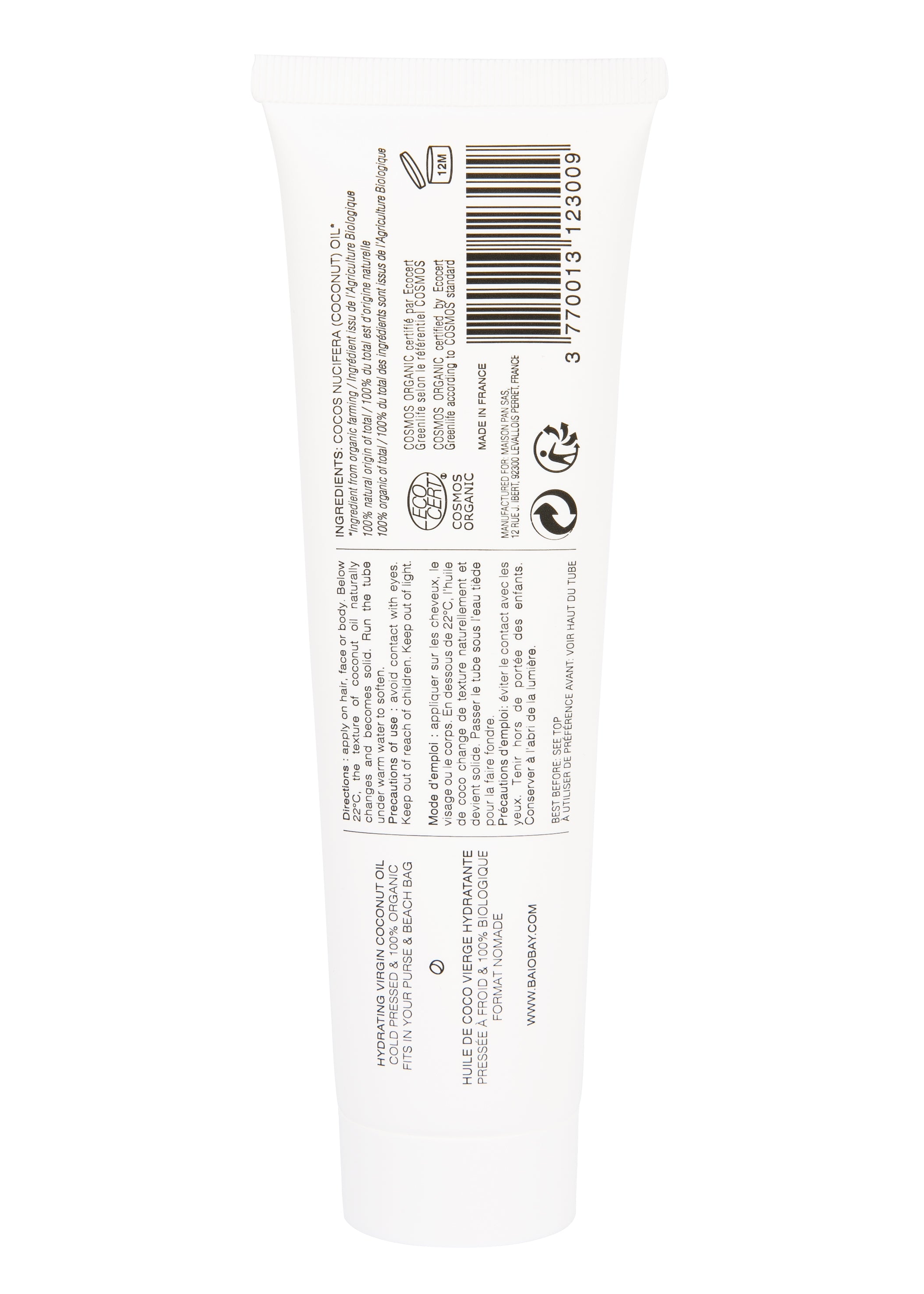 Baiobay Organic Coconut Oil - Premium  from Beyond the Hot Room - Just $8.99! Shop now at Beyond the Hot Room